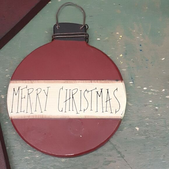 8 pc. Set of the "Spirit of Chrismas" wood ornaments and handmade star - Picture 5 of 15